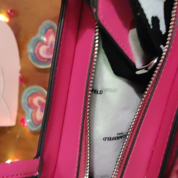 KARL LAGERFELD PARIS, Maybelle Small Crossbody Satchel, NWT, PINK - Picture 6 of 11